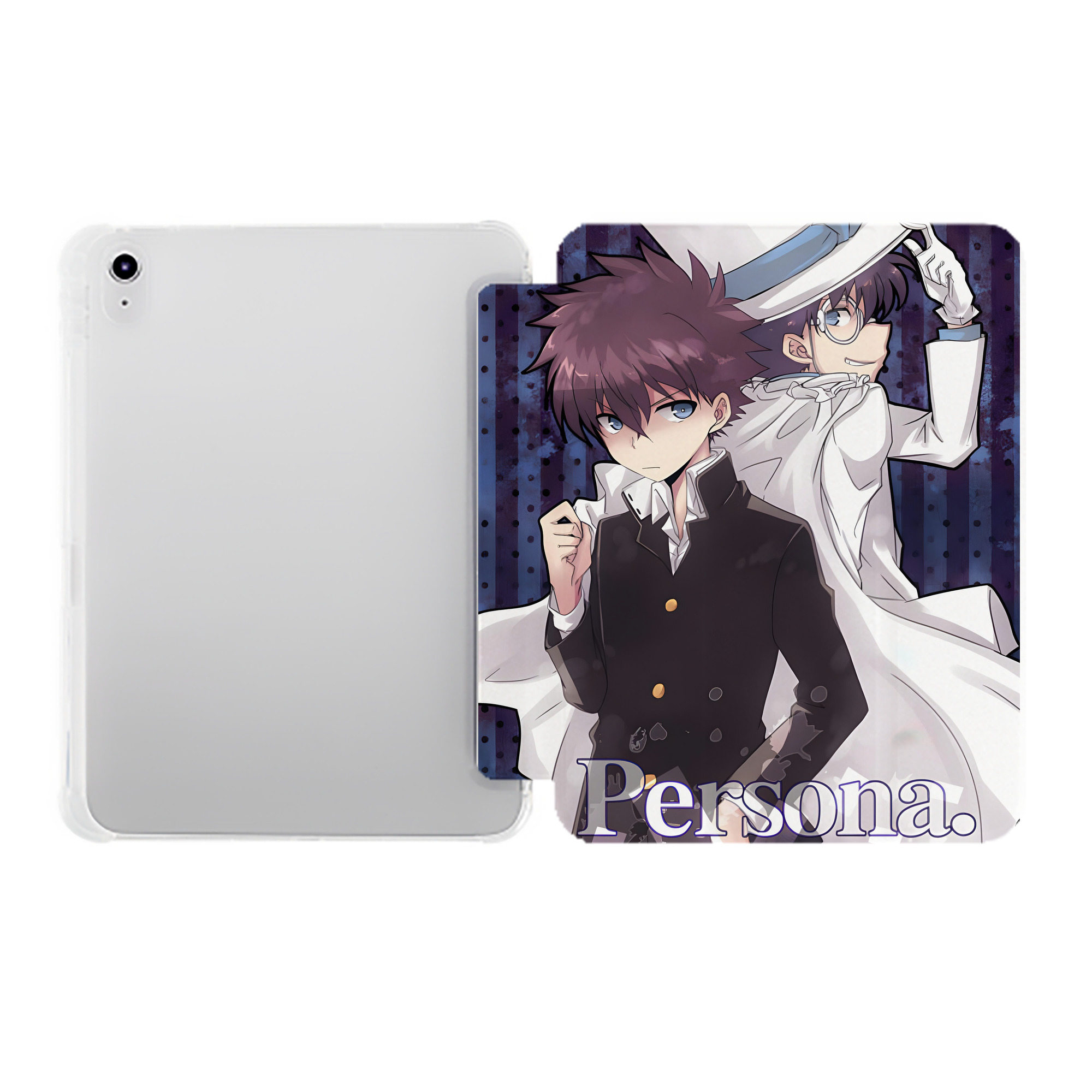 （画像用） 名探偵コナン Detective Conan IPad ケース ペン収納付き 三つ折りスタンド PUレザー×シリコン 対応機種9.5/10.5/10.9インチ